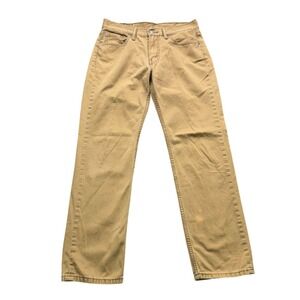 Levis 514 Straight Fit Pants Mens 30x30 Tan Khaki Cotton Twill Workwear
